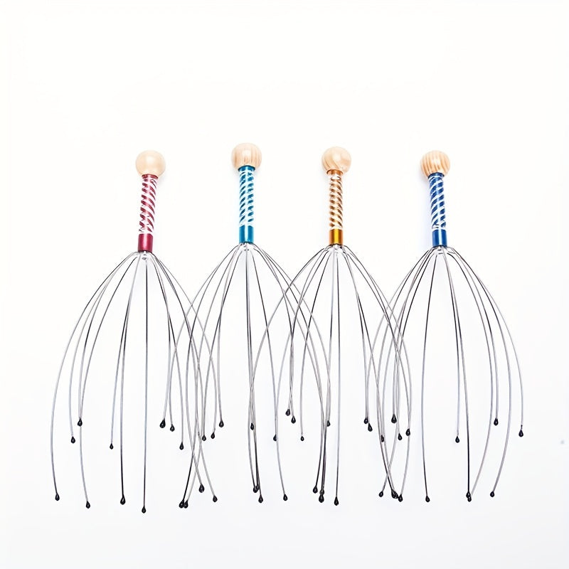 Octopus Head Massager Manual Scalp Massager, Random