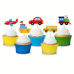 Cartoon Car Transport Cake Insert Party Cake Decoration