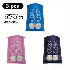 6pcs Portable Shoe Drawstring Storage Bag Non Woven Fabric Shoe Bag