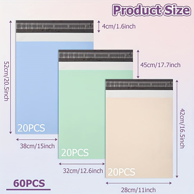 Waterproof Plastic Envelopes for Clothes and Boxes 3 Sizes
