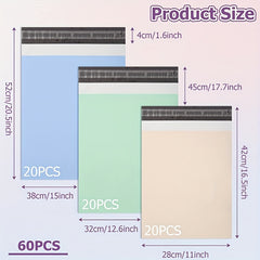 Waterproof Plastic Envelopes for Clothes and Boxes 3 Sizes