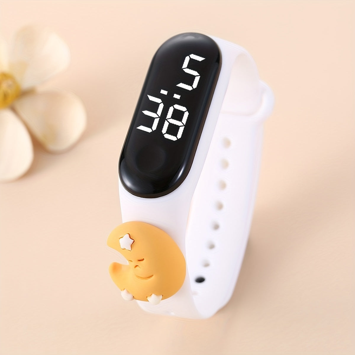 Cartoon Moon Star LED Silicone Watch for Kids