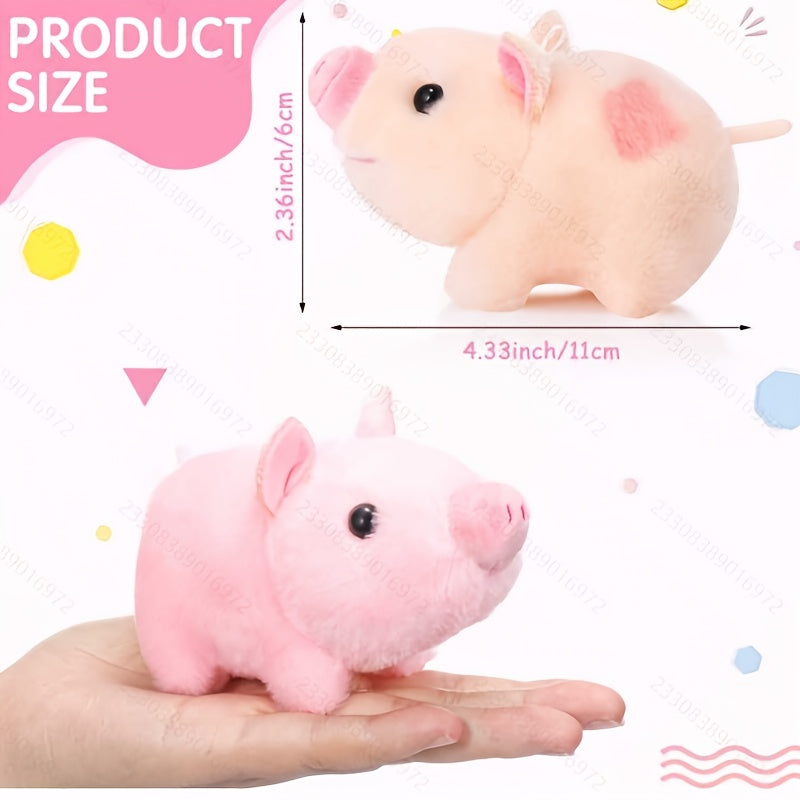 24pcs 4 inch Mini Pig Plush Toy Animal Party Gift Pig Keychain Backpack