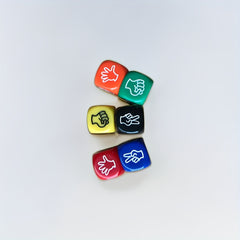 6pcs Acrylic Dice Rock Paper Scissors Finger Guessing Game