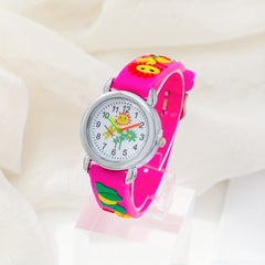 Girls Sunflower Butterfly Dragonfly Watch with Silicone Belt