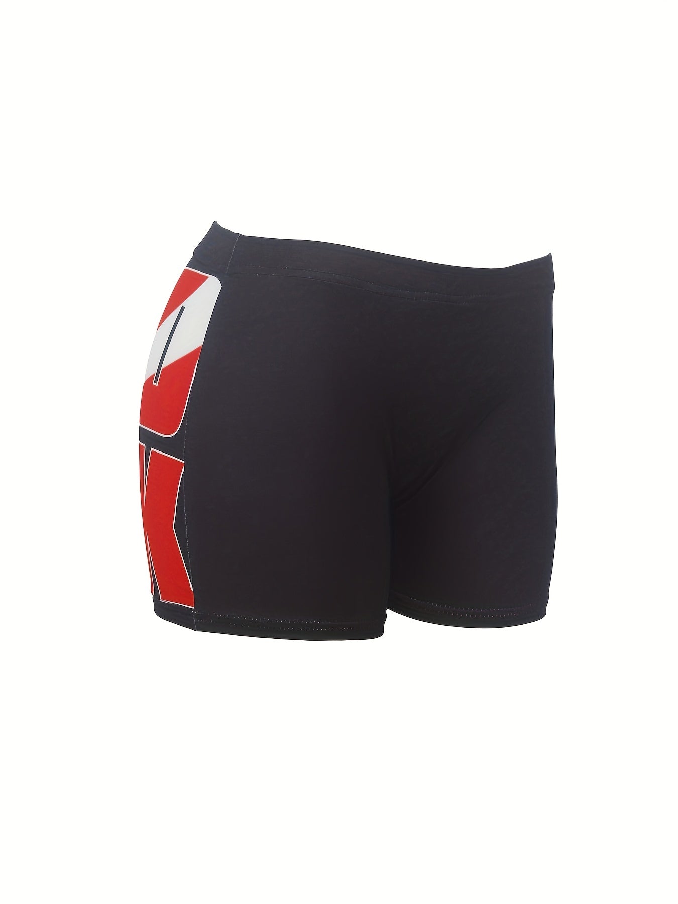 Letter Print Skinny Shorts for Women