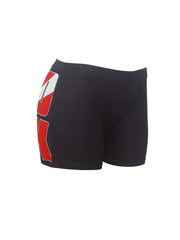 Letter Print Skinny Shorts for Women