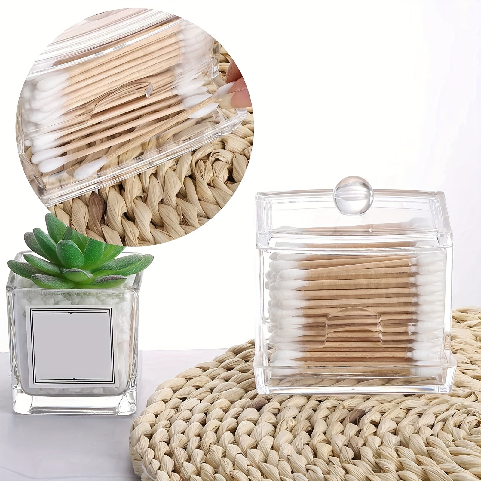 Cotton Swab Cotton Pad Holder Bathroom Storage Box