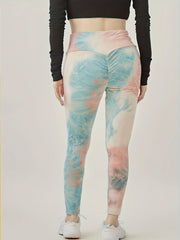 Women's Plus Tie Dye High Rise Fitness Leggings