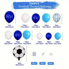 Football Balloon Arch Set & Light Wreath Set - 103pcs Football Party Decor