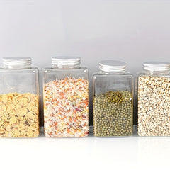 Airtight Food Jars with Lids - Fresh Keeping Box for Cereal, Pasta, Tea