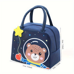 3D Cartoon Lunch Box Bag Thermal Insulated Aluminum Foil Bag for School Office