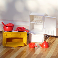 Forest Family Children's Mini Doll House Kitchen Furniture Set