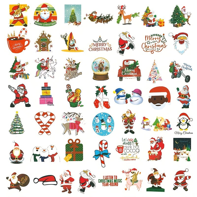 50 Festive Christmas Stickers for Decorations & Parties