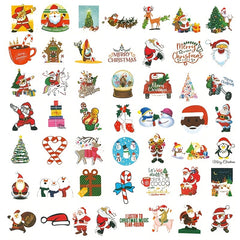 50 Festive Christmas Stickers for Decorations & Parties