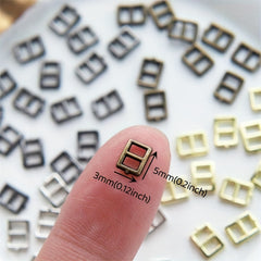 100pcs 3mm Tiny Buckles for Doll Clothes Sewing Projects