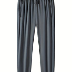 Men's Zipper Pockets Joggers Casual Stretch Sweatpants