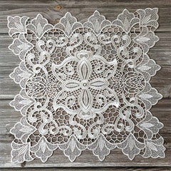 Polyester Lace Tablecloth Embroidered Dining Table Mat
