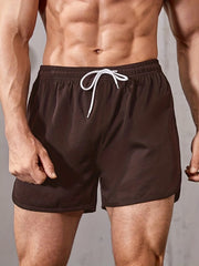 Men's Breathable Drawstring Running Shorts for Gym Sports Training