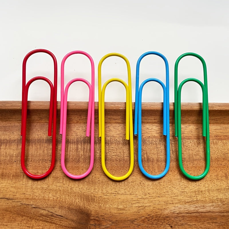 Colorful Jumbo Paper Clips 100mm - Pack of 20 - Office Supplies