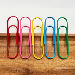 Colorful Jumbo Paper Clips 100mm - Pack of 20 - Office Supplies