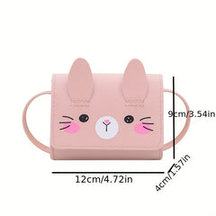 Cartoon Rabbit Flap Crossbody Bag for Teens, Outdoor Activities