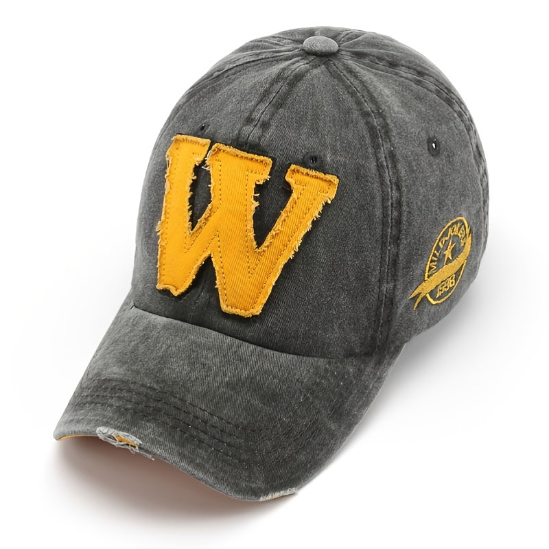 Men's Vintage Cotton Letter Embroidery Pattern Baseball Cap