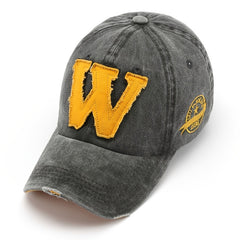 Men's Vintage Cotton Letter Embroidery Pattern Baseball Cap