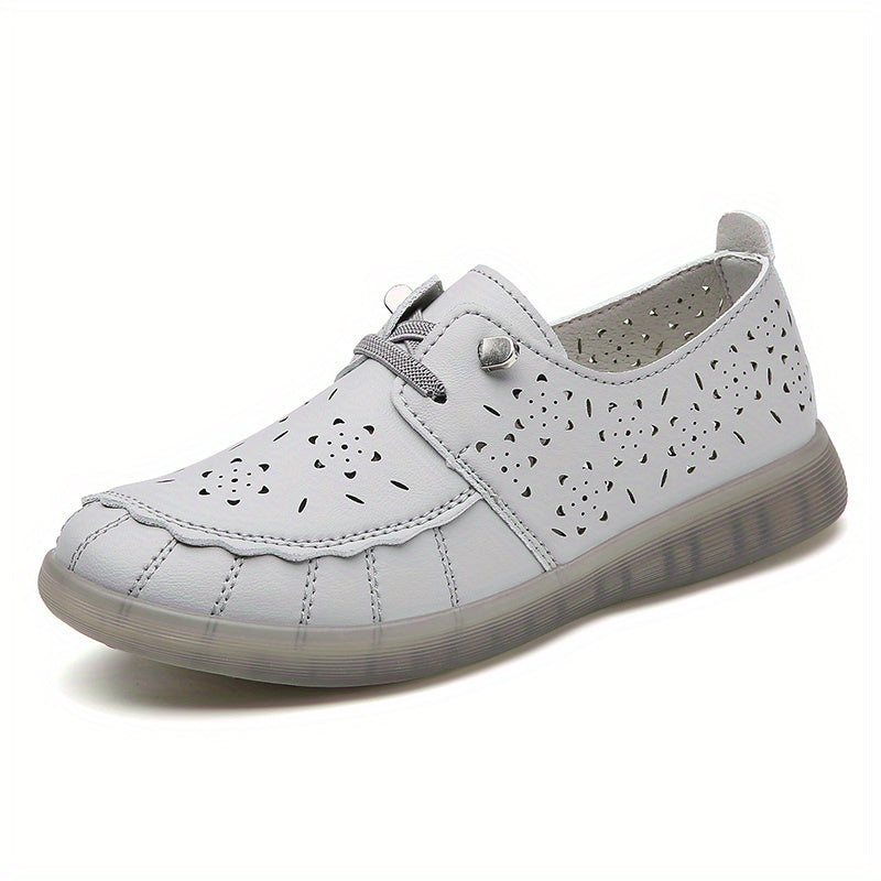 Women's Hollow Out Flat Shoes Slip On Low Top Breathable Loafers