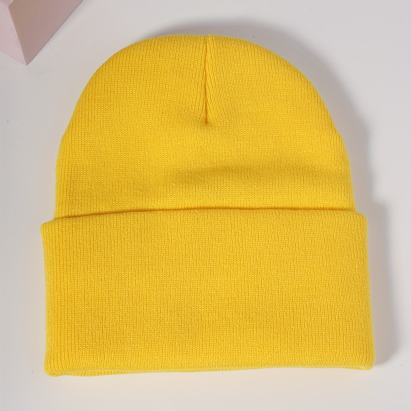 Yellow Dog Cartoon Beanie Unisex Warm Skull Cap Elastic Knit Hat Soft Ski Hats