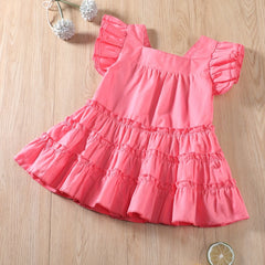 Baby Girls Ruffle Sleeve Dress for Summer