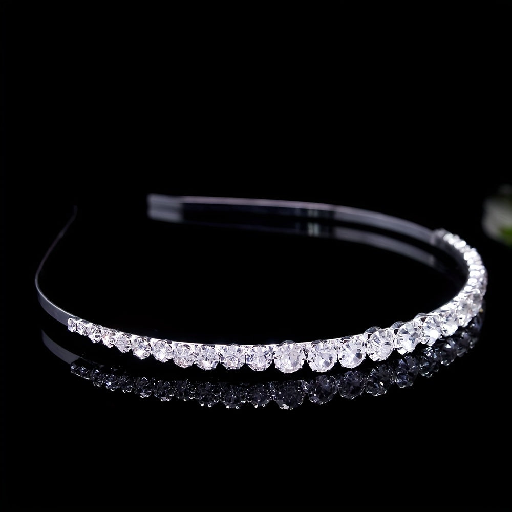 Queen Crown Rhinestone Headband Bridal Wedding Hair Accessory