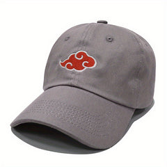 Anime Cloud Embroidered Baseball Cap Unisex Dad Hat Adjustable Sports Hat