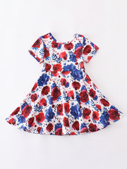 Girls Chick Printed Short Sleeve Casual Dress