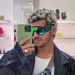 Men's Large Frame Street Photography Sunglasses with Glasses Box