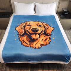 Pet Dog Print Blanket Warm Flannel Outdoor Travel Camping