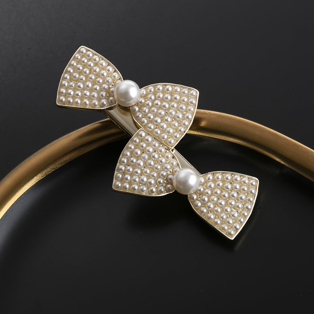 Golden Bow Hairpin Hair Clip