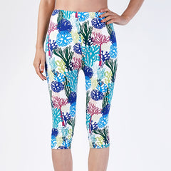 Floral Print Skinny Leggings High Waist Yoga Leggings