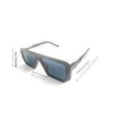Retro Square Frame Sunglasses for Outdoor Riding and Driving