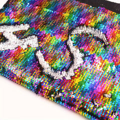Rainbow Reversible Sequin Fabric for Indoor Decorations