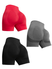 3 Pack Biker Shorts High Waist Sporty Leggings