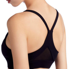 Women's Solid Shockproof Racer Back Yoga Sports Bra
