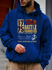 USA Print Hoodie for Men Spring Fall