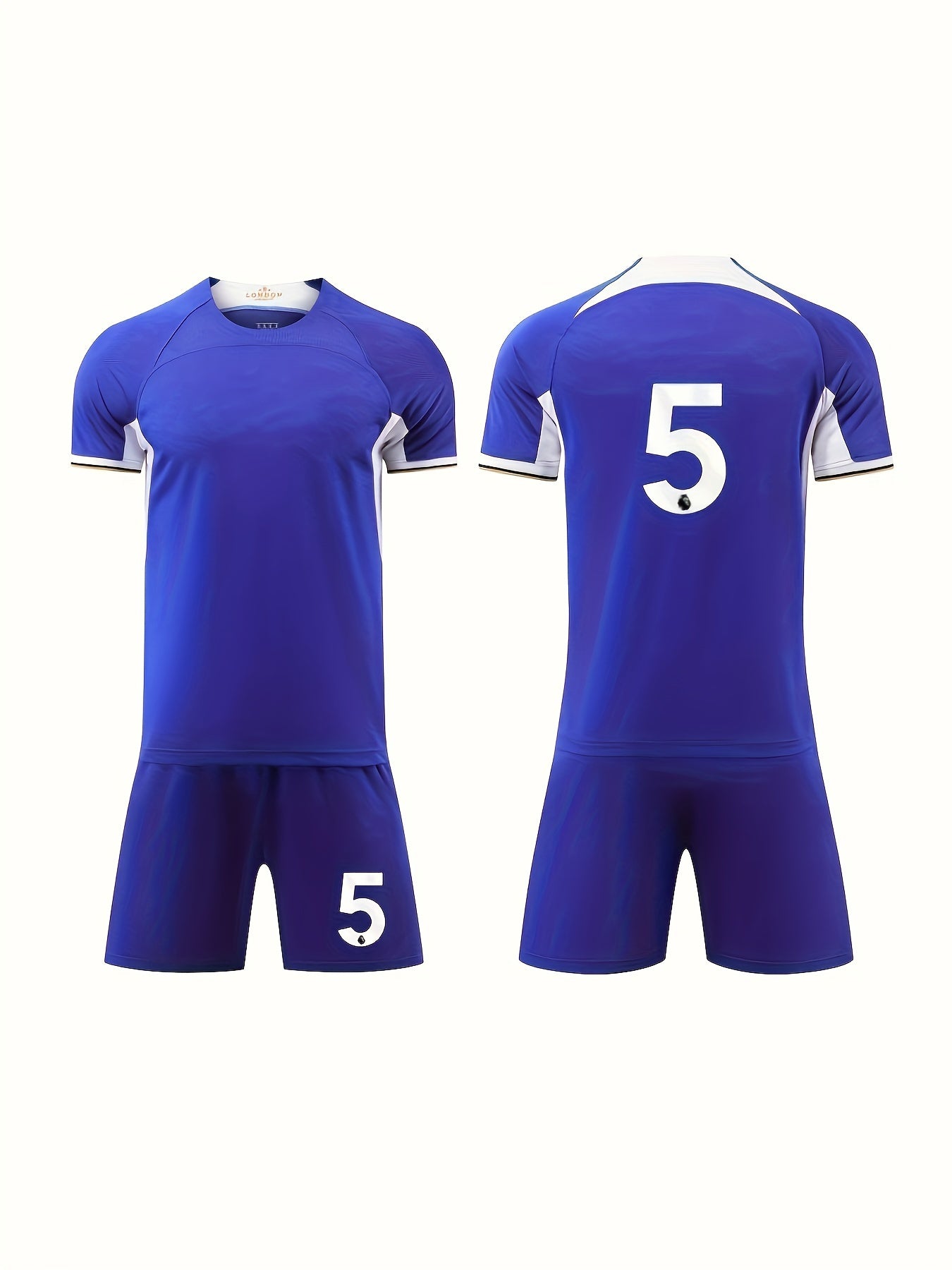 2pcs Boys Breathable Sports Training Outfit Quick Drying T-shirt & Shorts