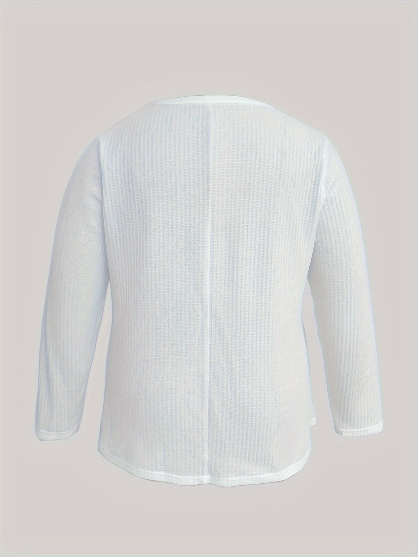 Solid Long Sleeve Knit Top