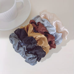 12pcs Seamless Satin Scrunchie Hair Tie Elastic Ponytail Women Hair Rope