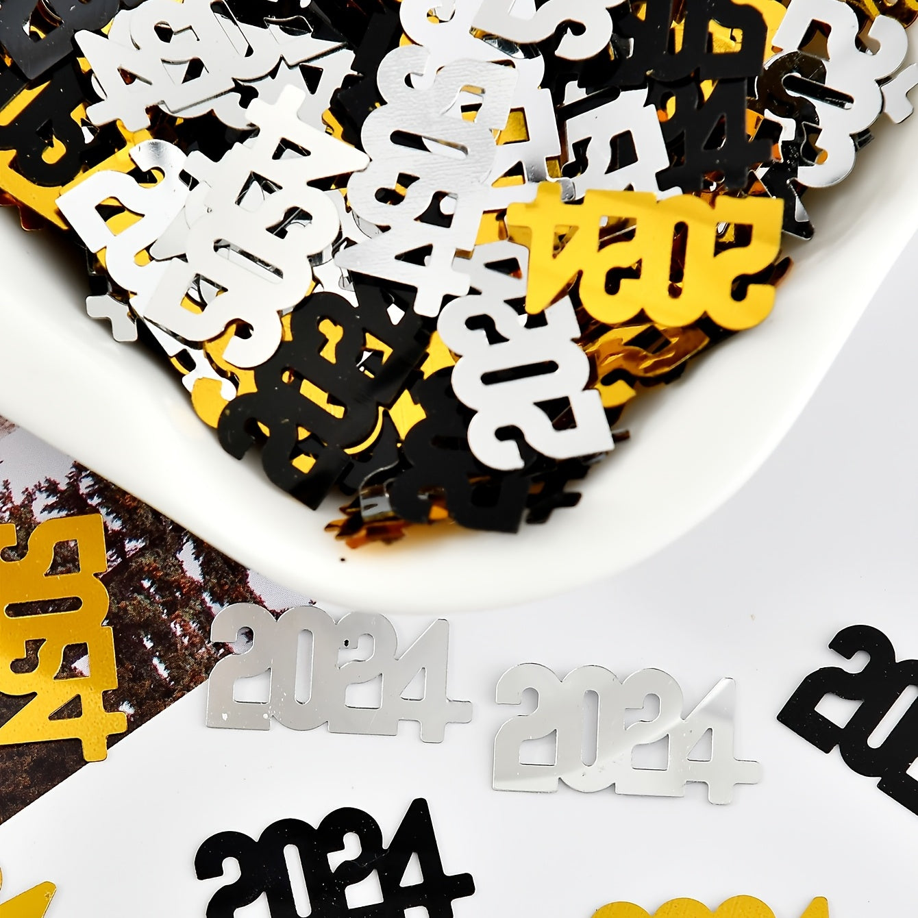 Golden Silvery Desktop Decoration for Wedding Birthday Party