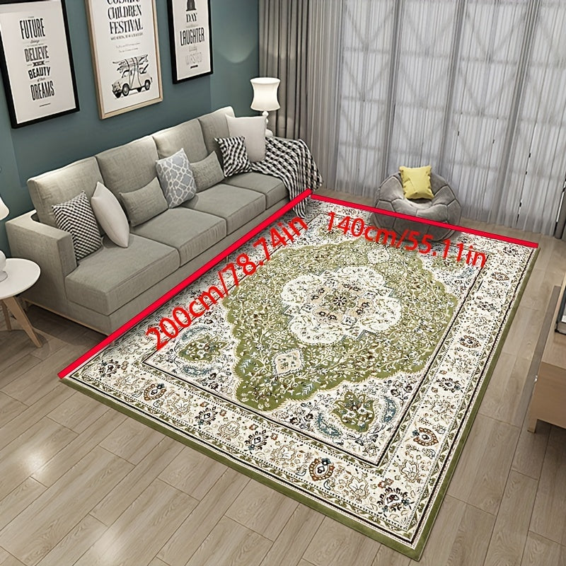 Soft Crystal Velvet Outdoor Rug Cobblestone Non-slip Anti Dirt Carpet