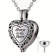 Heart Cremation Jewelry Urn Necklace For Ashes Always In My Heart