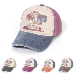 Summer Sun Beach Baseball Cap Women Casual Washed Distressed Sports Hat